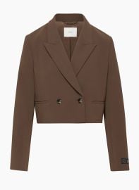 Wilfred at Aritzia Destiny Waist Blazer in Rich Mocha Brown at Aritzia