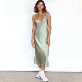 Wilfred at Aritzia Only Slip Dress in Sage Green at Aritzia