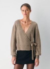 Wilfred at Aritzia SoftSpoke Cassidy Sweater in Heather Nomad Taupe at Aritzia