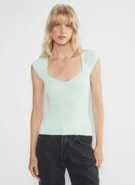 Wilfred at Aritzia Tuscany Top in Celadon Blue at Aritzia
