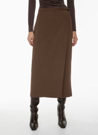 Wilfred at Aritzia Union Skirt in Rich Mocha Brown at Aritzia