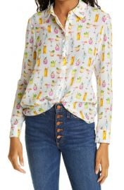 Willa Cocktails Print Silk Blouse by Alice + Olivia at Nordstrom