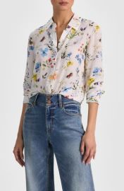 Willa Floral Silk Button-Up Shirt at Nordstrom