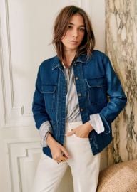 Willa Jacket - Indigo - Organic Cotton - Szane at Sezane