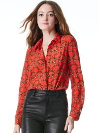 Willa Placket Top In Bengal  Alice And Olivia at Alice + Olivia