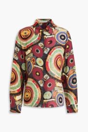 Willa Printed Silk Crepe De Chine Shirt at The Outnet