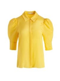 Willa Scrunched Sleeve Blouse In Golden Rod  Alice And Olivia at Alice + Olivia