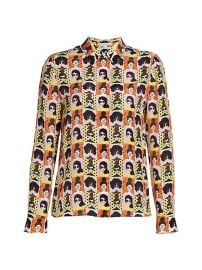 Willa Stace Face Silk Blouse by Alice + Olivia at Saks Fifth Avenue