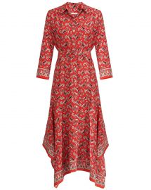 Willamette Paisley Silk Shirt Dress at Intermix