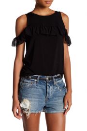 Willow & Clay Cold Shoulder Ruffle Blouse at Nordstrom Rack