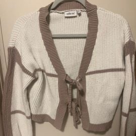 Willow Sweaters Willow Womens Cream And Tan Cardigan Poshmark at Poshmark