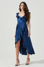 Wilshire Ruffle Open Back Midi Dress at ASTR The Label