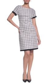 Windowpane Check Tweed Sheath Dress at Nordstrom