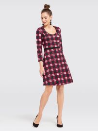 Windowpane Knit Dress by Draper James at Draper James