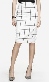 Windowpane Pencil Skirt at Express