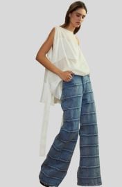 Windowpane Wide-Leg Jeans at Nordstrom