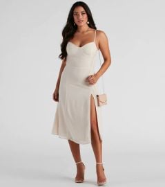 Windsor Chic Flowy Chiffon Midi Dress at Windsor