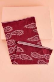 Wine Paisley Reversible Headband at Earthbound Trading Co