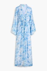 Wisdom tie detailed floral print georgette maxi dress at The Outnet