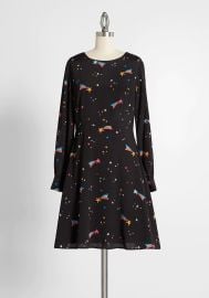 Wishing On A Shooting Star Fit and Flare Dress at ModCloth