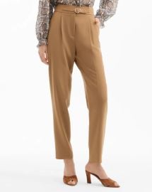 Wisteria Tapered Pant in Light Brown at Veronica Beard