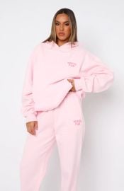 With Love Always Oversized Hoodie Baby Pink at White Fox Boutique