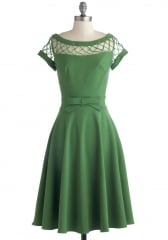 With Only a Wink Dress in Peridot at ModCloth