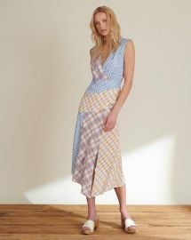 Wixson Mixed-Plaid Dress by Veronica Beard at Veronica Beard