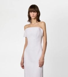 Woman WHITE Cotton Blend Sheath Dress X7WE350727EXGU502G31 Tods at Tod's