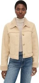 Women's Astra Faux Suede Shearling Jacket at Amazon