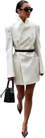 Women's Casual Suit Jacket Work Office Events Blazer Dress with Pockets at Amazon