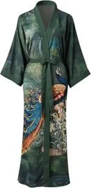 Women's Kimono Long Robe - Classic Floral Bathrobe Nightgown at Amazon