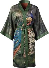 Women's Kimono Short Robe - Classic Floral Bathrobe Nightgown at Amazon