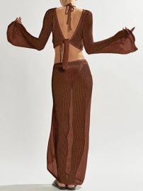 Women's Swimsuits Cover Ups Set for Crochet Bathing Suit Hollow Out 2 Piece Bikini Coverup Beach Swimwear at Amazon