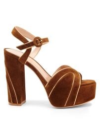 Women\'s 120MM Suede Platform Sandals - Silver Lapis - at Saks Fifth Avenue