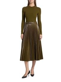 Women\'s Abilene Mixed-Media Midi-Dress - Alligator - at Saks Fifth Avenue