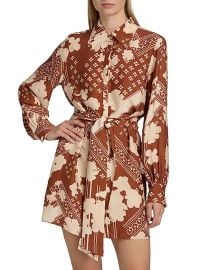 Women\'s Ada Printed Mini-Shirtdress - Amber Combo - at Saks Fifth Avenue