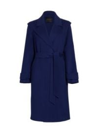 Women\'s Adi Belted Wool-Blend Coat - Sapphire - at Saks Fifth Avenue