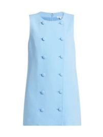 Women\'s Alayah Sleeveless Double-Breasted Button-Front Minidress - Blue Sky - at Saks Fifth Avenue