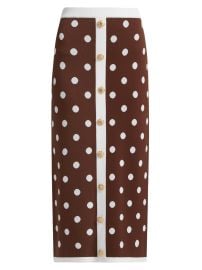 Women\'s Alice Polka Dot Midi-Skirt - Cocoa Dot - at Saks Fifth Avenue