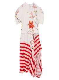 Women\'s Alicia Floral Stripe Maxi Dress - Ivory - at Saks Fifth Avenue
