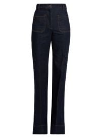 Women\'s Alina High-Rise Stretch Flare Jeans - Dark Indigo Rinse - at Saks Fifth Avenue