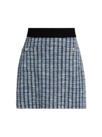 Women\'s Alira Stretch-Tweed A-Line Miniskirt - Blue Multi - at Saks Fifth Avenue