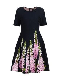 Women\'s Allium-Print Jacquard Minidress - Navy - at Saks Fifth Avenue