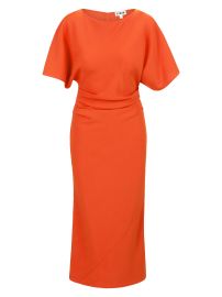 Women\'s Amelie Ruched Midi-Dress - Cayenne - at Saks Fifth Avenue