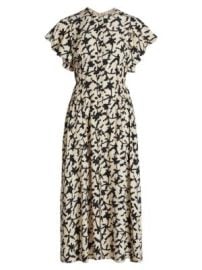 Women\'s Anais Botanical Midi-Dress - Moonstone - at Saks Fifth Avenue