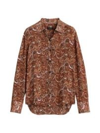 Women\'s Antonia Paisley Shirt - Brown Multi - at Saks Fifth Avenue