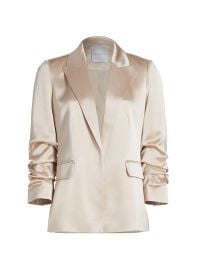 Women\'s Ashlynn Satin Single-Breasted Blazer - Champagne - at Saks Fifth Avenue