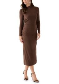 Women\'s Asymmetrical Ruched Midi Dress at Belk