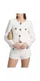 Women\'s Auden Collarless Jacket - Ivory - at Saks Fifth Avenue